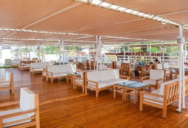 Sun deck of the MS Sultan Hassan Nile Cruise Nile cruise